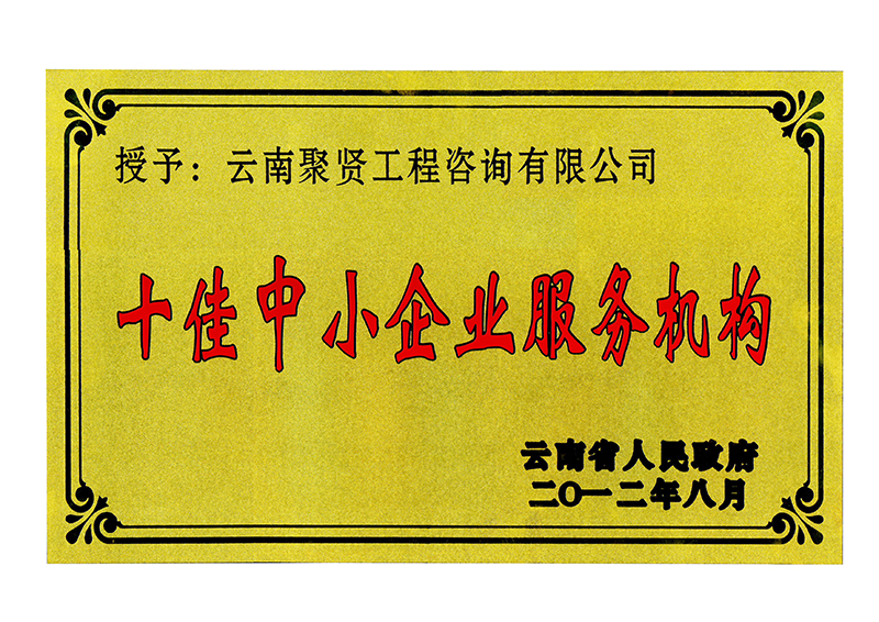 云南省十佳中小企业服务机构奖牌.jpg